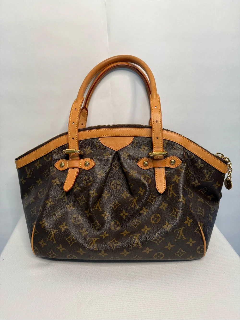 Louis Vuitton Tivoli GM Monogram Canvas Brown Satchel with Vachetta Trim